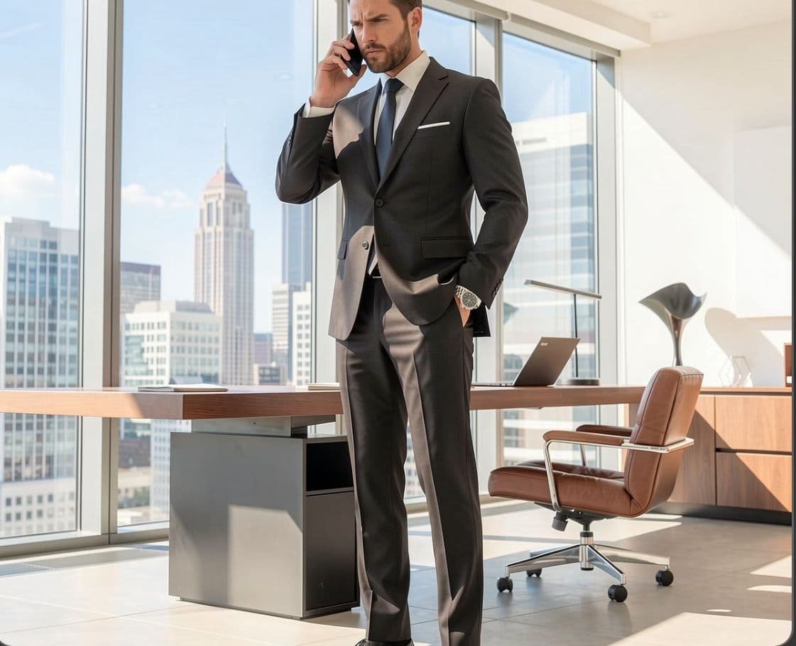 Homme d'affaires au téléphone