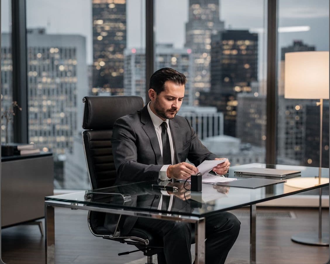 Homme d'affaires dans son bureau